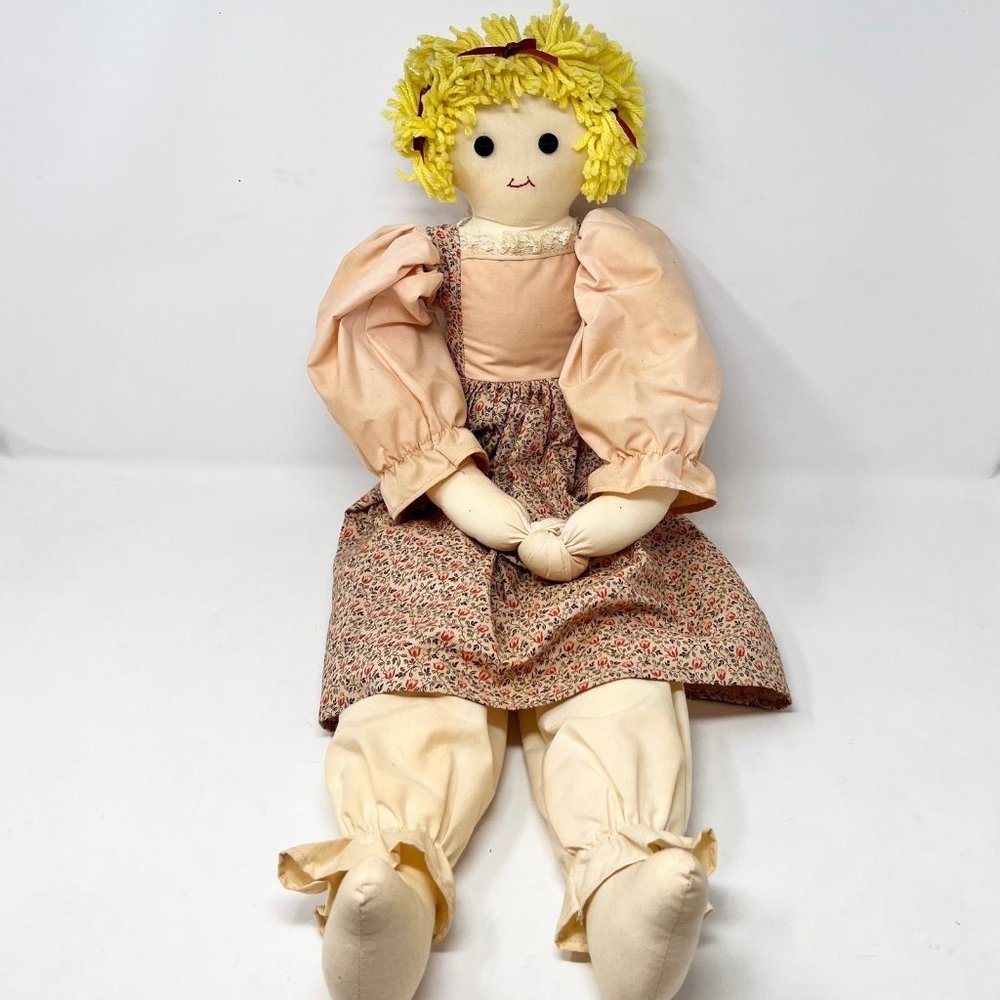 Vintage Door Knob Hanging Hanger‎ Doll Homemade  80's Country Accent Decor
